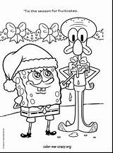 Spongebob Christmas Coloring Pages sketch template