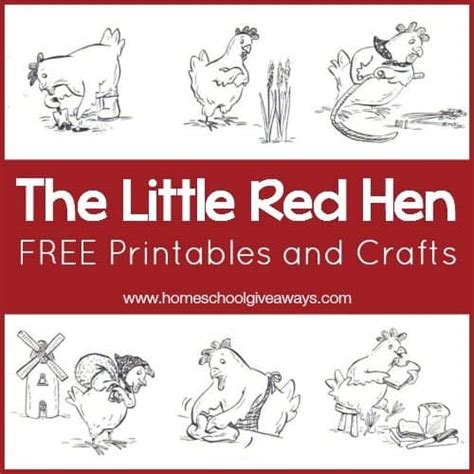 red hen  printables  crafts