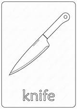 Knife Coloring Printable Pdf Book Whatsapp Tweet Email sketch template