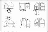 Prepositions Coloring Place Pages Preposition Behind Worksheet Sheet Template sketch template