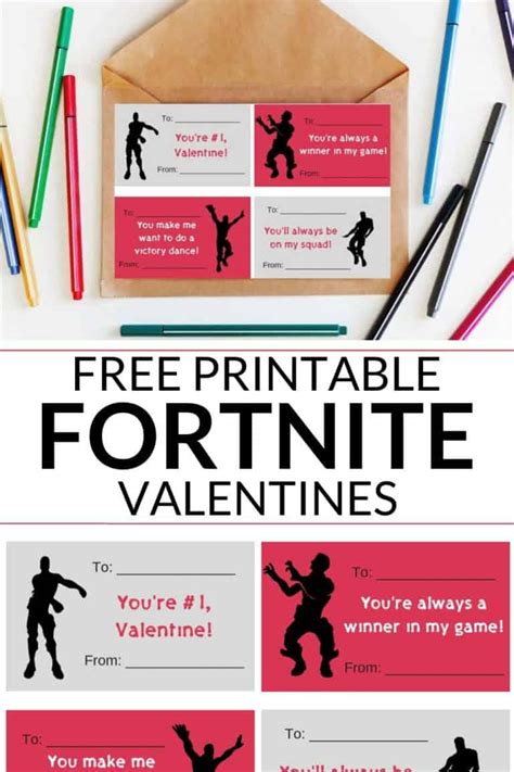 fortnite valentines cards  printables    keeper