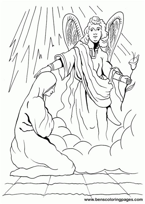 kids page annunciation coloring pages