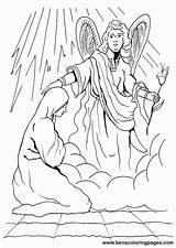 Coloring Annunciation Angel Pages Mary Printable Kids Popular Library Clipart sketch template