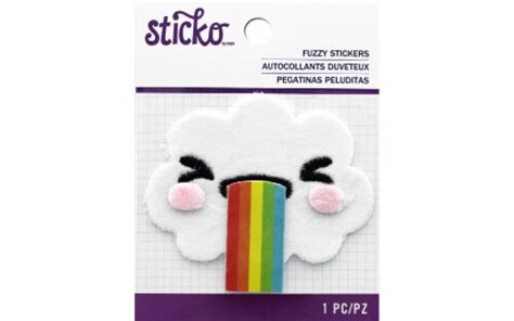 Ek Sticko Sticker Fuzzy Rainbow Cloud 1 Fred Meyer