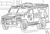 Swat Coloring Pages Truck Officer Team Car Fbi Police Template sketch template