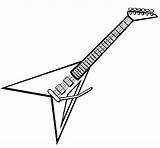 Guitar Electric Coloring Ii Coloringcrew sketch template