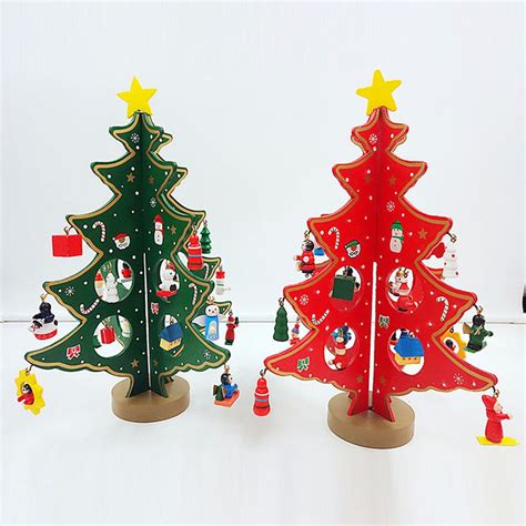 Lovely Wooden Christmas Tree Xmas Tree Christmas Ornaments
