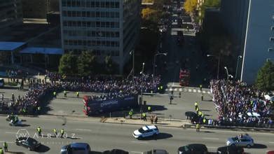 drone footage   chicago cubs world series parade airvuz