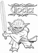 Wars Star Coloring Yoda Pages Getcolorings Print Color sketch template
