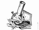 Weed Coloring Pages Drawing Printable Hand Adults Color Print Kids sketch template