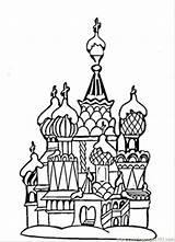 Coloring Russia Pages Moscow Russian Printable Architecture Kids Center Countries Color Coloringpages101 Drawing Cathedral Castle Christmas Basil Colouring Sheets Online sketch template