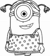 Minions Coloring Minion Pages Girl Cartoon Drawing Kids Bob Color Outline Little Teens Sheets Cartoons Kevin Baby Printable Despicable Harry sketch template