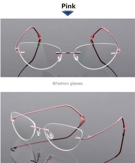 Rimless Glasses Frame Women Titanium Ultralight Eyeglasses Prescription