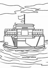 Boote Schiffe Fähre Ausmalen sketch template