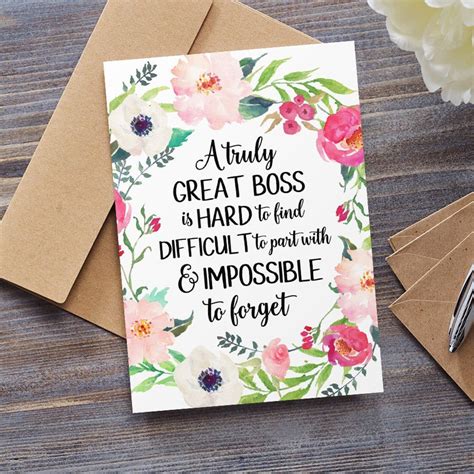 boss card boss leaving card   great boss  hard  etsy