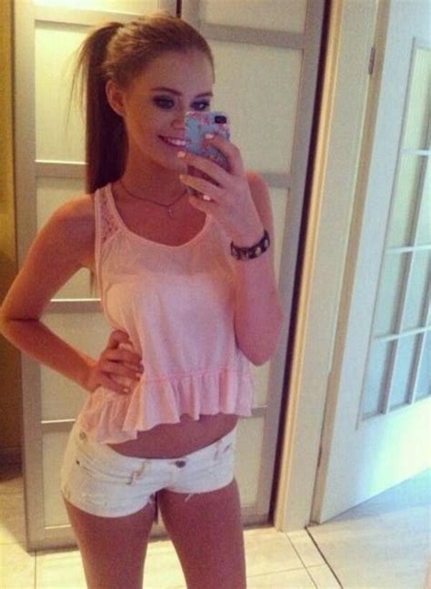 Beautiful Girl Take A Selfie Sheer Clothing Short Girls Sexy Girls