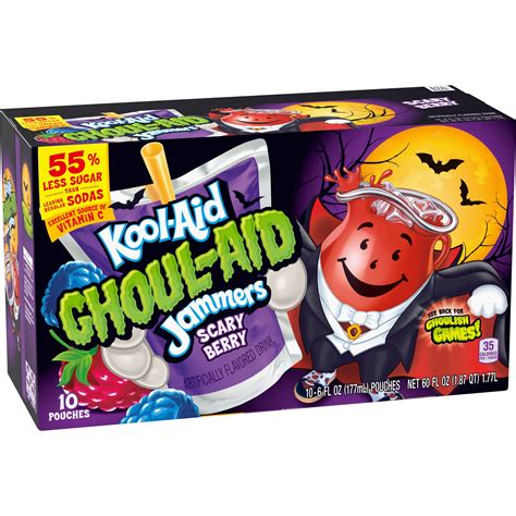 kool aid jammers ghoul aid scary berry artificially flavored juice