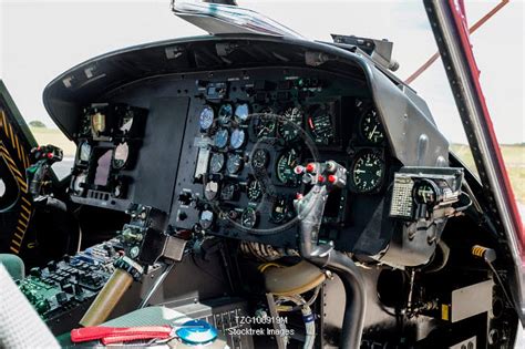 Cockpit Of The Bell Uh 1d Huey Helicopter Stocktrek Images
