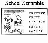 School Scramble Crayola Coloring Pages sketch template