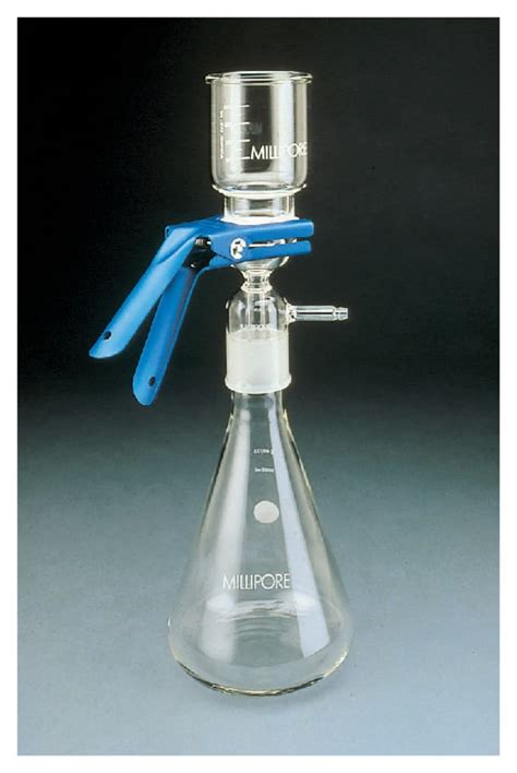 merck  glass filter holder mm  fritted glass support mm funnel ml flask