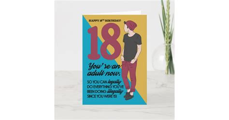 18th Birthday Card Fun And Trendy Humour Card Uk