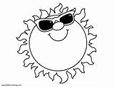 Coloring Pages Summer Sunglasses Sun Fun Printable Kids Color Adults Print sketch template