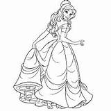 Coloring Disney Princess Pages Little Tiana Girl Belle sketch template