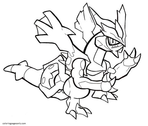black kyurem coloring page  printable coloring pages