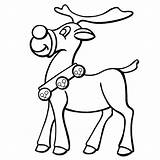 Reindeer Rudolph sketch template