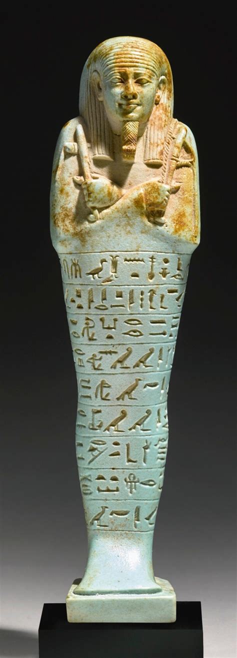 An Egyptian Pale Blu Statues And Figures Sotheby S