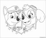 Paw Patrol Pages Valentines Coloring Color Print Kids sketch template