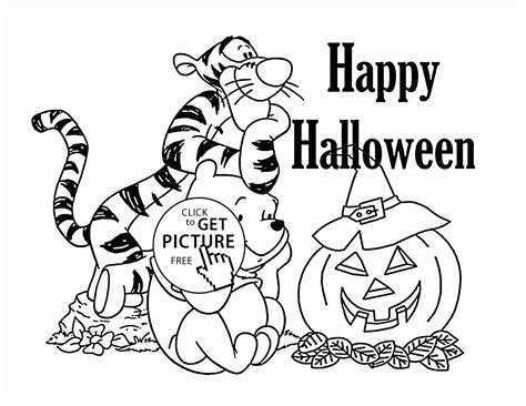 winnie  pooh halloween coloring pages  kids holidays printables