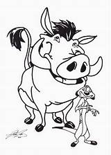 Timon Pumbaa Coloring Pages Drawing Pumba Colouring Clipart Print Clipartmag Tatum Richie Library sketch template