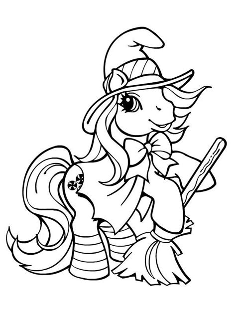 coloring halloween   pages pony   images