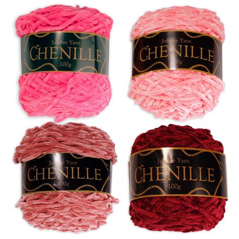 chenille yarn worsted weight yarn gskein shades  pink