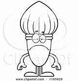 Paintbrush Mascot Depressed Clipart Cartoon Thoman Cory Outlined Coloring Vector Sick sketch template