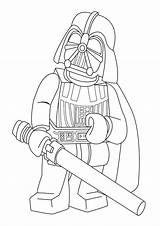 Vader Darth Coloring Pages Print Getcolorings Lego sketch template