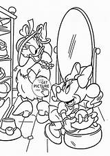 Coloring Pages Minnie Mouse Daisy Duck Shopping Wuppsy Kids Girls Disney Printables Articolo Di Disegni sketch template