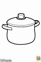 Olla Dibujos Ollas Objetos Taza Agua Hirviendo Utensilios Cocinas Cocinar Preescolar Fundas Verduras Cuchara Sopa Electrodomesticos sketch template