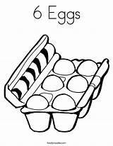 Eggs Coloring Carton Six Egg Pages Clipart Food Twistynoodle Print Dozen Outline Printable Template Easter раскраски Kids Cliparts Library Built sketch template