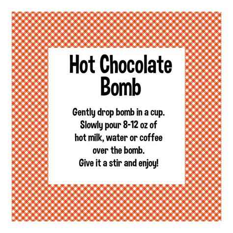 printable tag hot chocolate bomb labels printable templates
