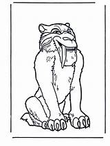 Sable Dientes Tigre Glaciale Colorear Tigres Epoka Lodowcowa Felinos Tijger Hielo Lera Smilodon Idade Istid Edad Gelo Pedra Felini Caricaturas sketch template