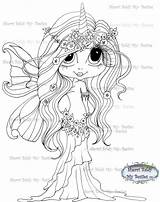 Unicorn Fairy Coloring Pages Enchanted Besties Tm Magical Digi Stamp Instant Dolls Mybestiesshop sketch template