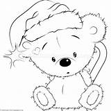 Bear Christmas Teddy Coloring Pages Cute Drawing Getcoloringpages Paintingvalley Drawings sketch template