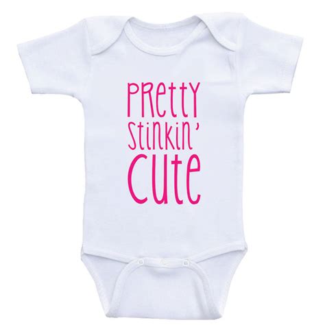 cute baby clothes pretty stinkin cute unisex baby  piece bodysui heart  designs