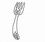 Tenedores Tenedor sketch template