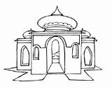 Coloring Pages Temple Colouring Masjid Hindu Kids Color Drawing Synagogue Sikh Cute Getcolorings Getdrawings Choose Board sketch template