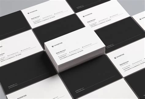 23 Black And White Business Card Templates Word Pages