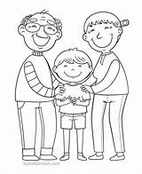 Coloring Family Pages Grandparents Kids Ayeletkeshet Print Grandson Printable Mandala Boy Keshet Ayelet Adult Visit sketch template