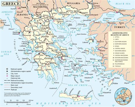 greece road map ontheworldmapcom